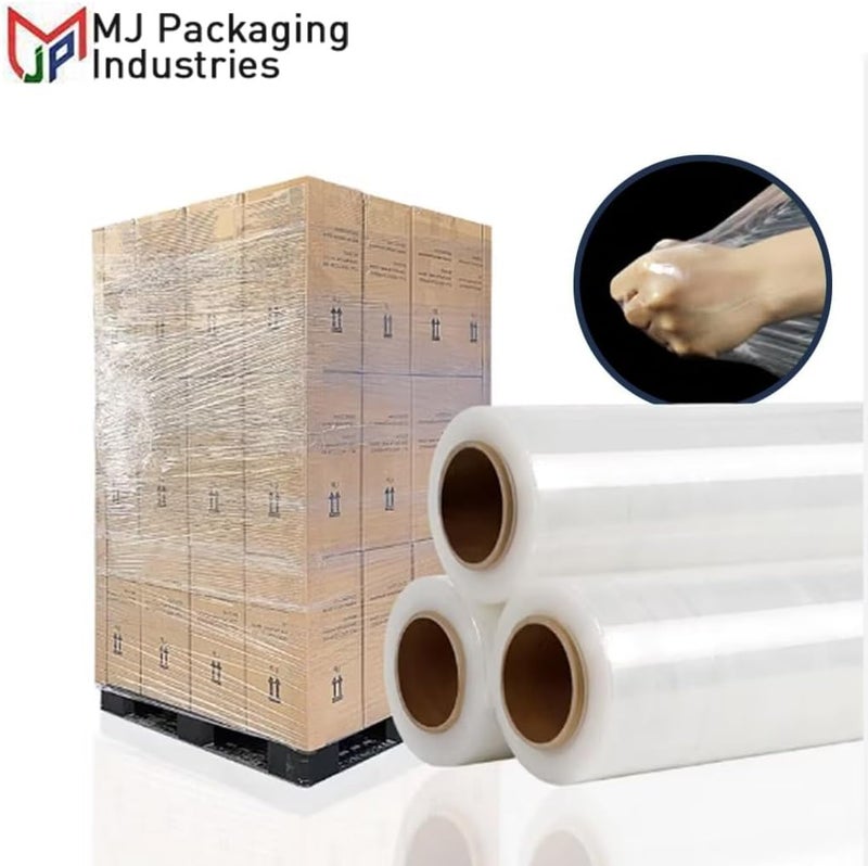 Premium Stretch Film Wrap for Packaging and Moving - 6 Rolls (50 cm x 23 Microns) - Image 5